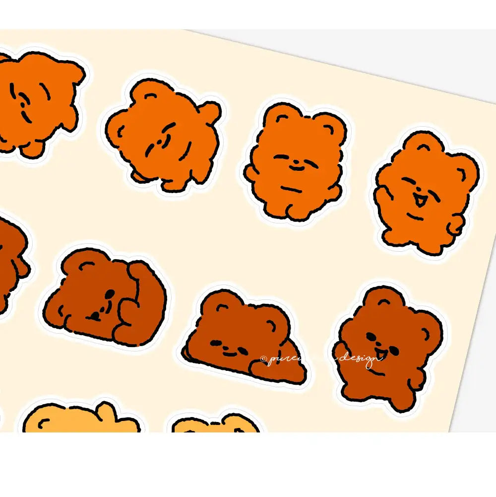 Pureureum Design - Cupid Bear Somersault Removable Sticker - Pureureum Design - Home & Living, Accessories - Harumio