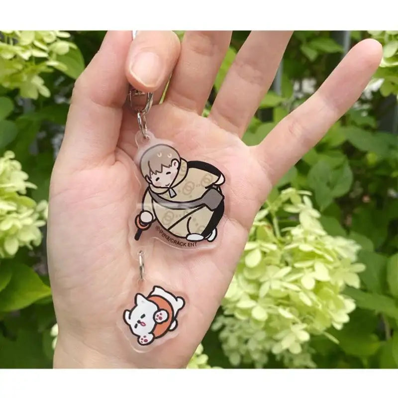 Love Gym - Aerobic Acrylic Keyring With Chocolate - Crack Webtoon Store - Acrylic Keyrings - Harumio