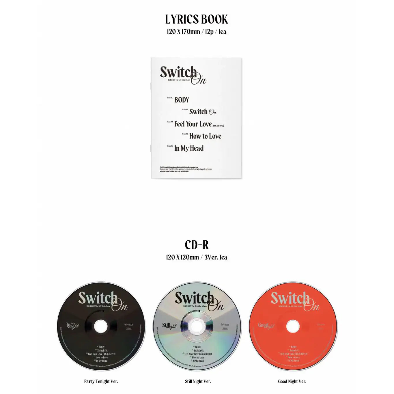 Highlight - Switch On : 5th Mini Album - Highlight - Album - Harumio