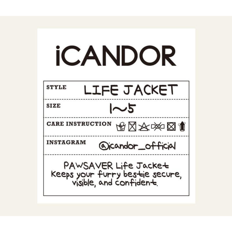 iCANDOR - Pawsaver Life Jacket