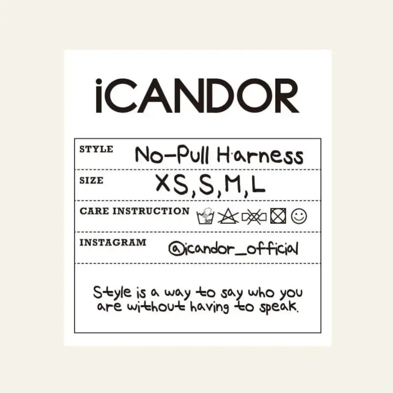 iCANDOR - No-Pull Harness - iCANDOR - Pet Harness - Harumio