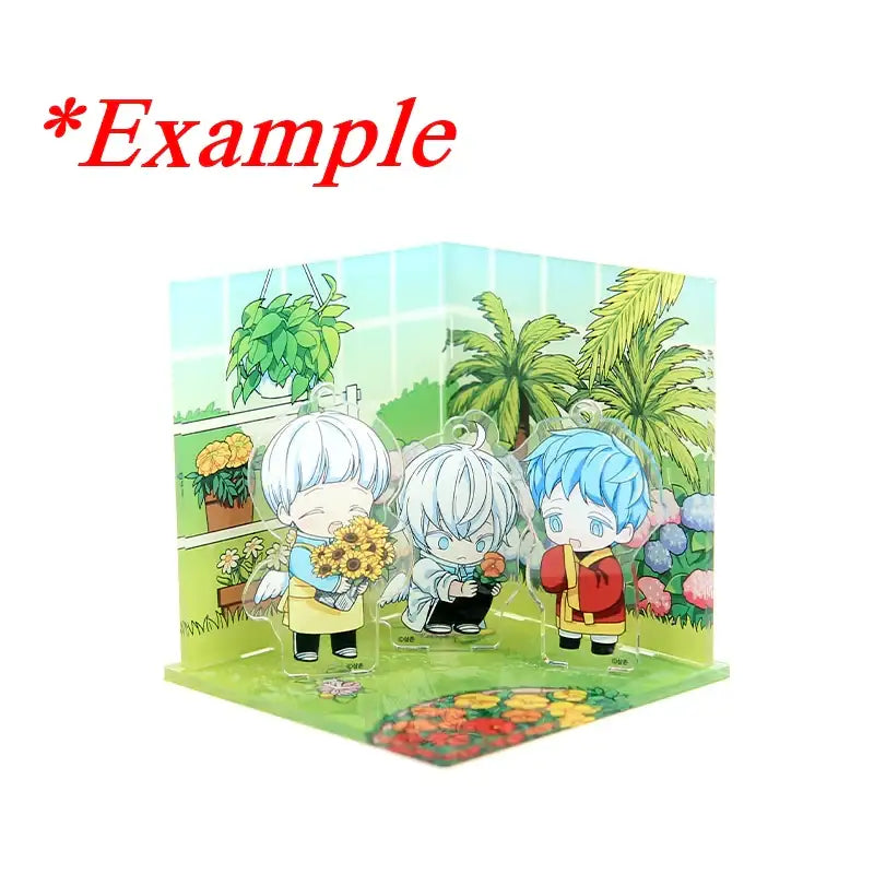 I Don't Want This Kind Of Hero - Flower Shop Background Stand - Webtoon Shop - Acrylic Stand - Harumio