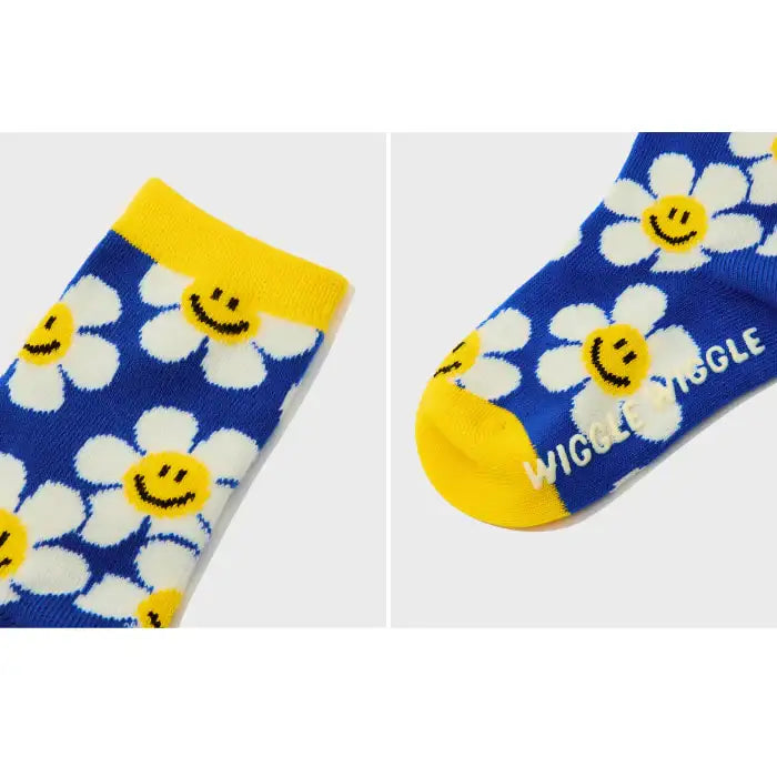 Wiggle Wiggle - Smile We Love Pattern Socks 3-Piece Set (Kids) - Wiggle Wiggle - Socks - Harumio