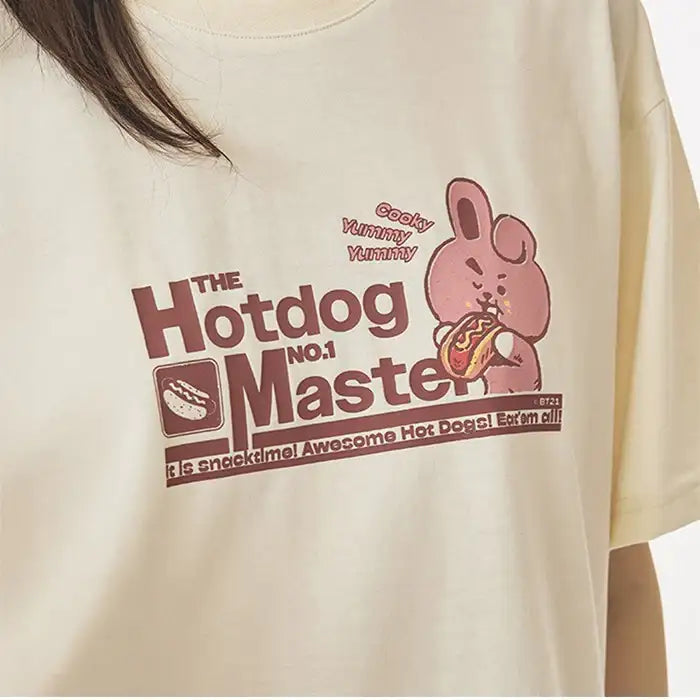 BT21 - COOKY The Hotdog No. 1 Master Short Sleeve T-Shirt - BT21 - T-Shirt - Harumio