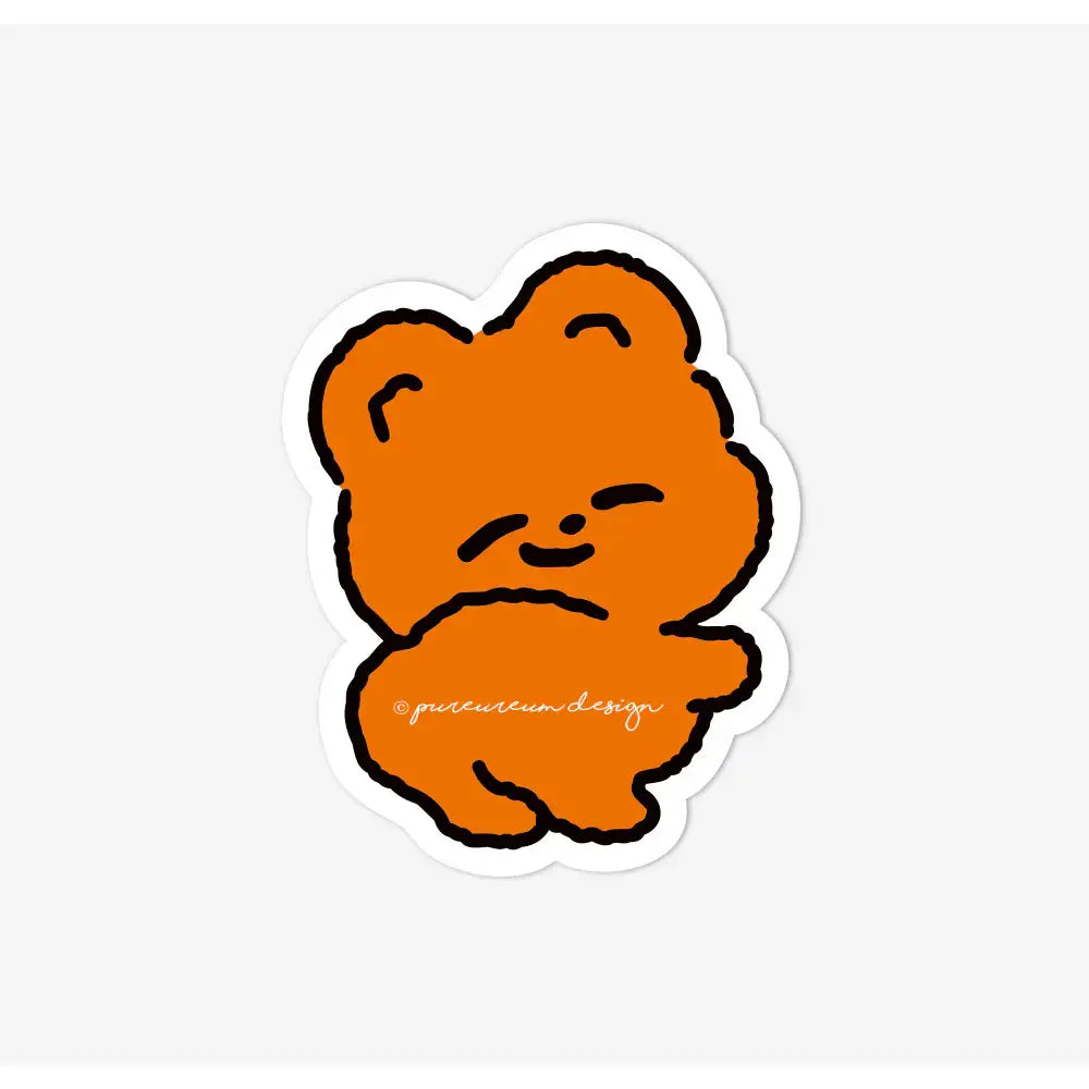 Pureureum Design - Cupid Bear Dance Engraving Sticker