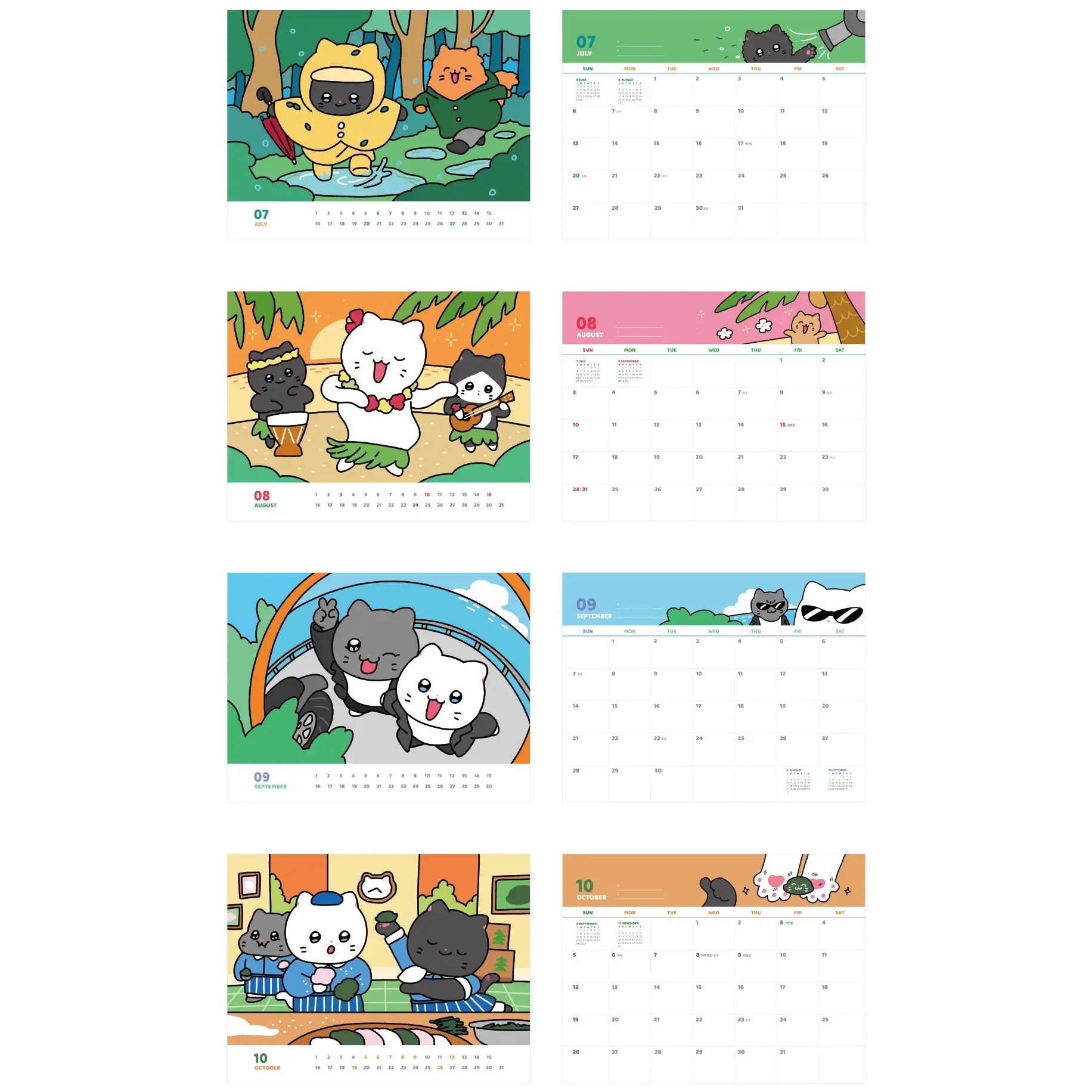 Meow Man - 2025 Desk Calendar - Webtoon Friends - Calendar - Harumio