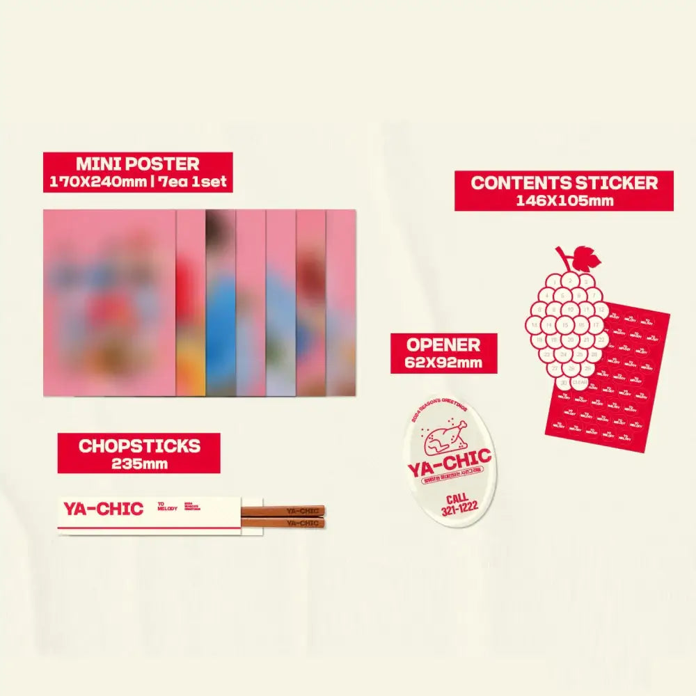 TO.MELODY - 2024 Season's Greetings (YA-CHIC : Chilli ver.) - Everline Co. Ltd. - Merchandise - Harumio