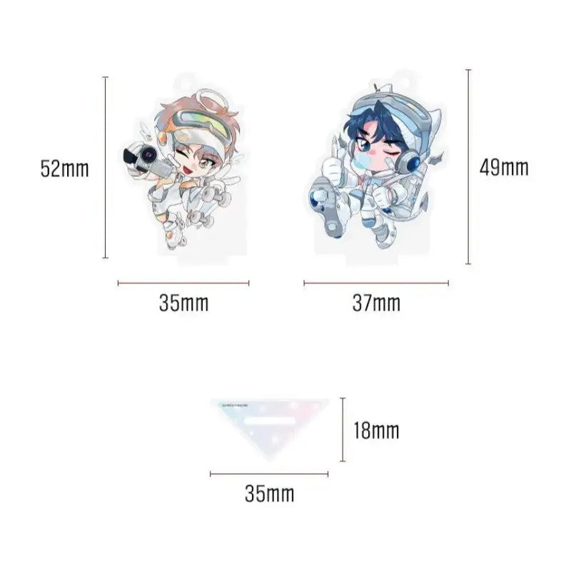 Sketch - Mini Acrylic Keyring - BeOn Cafe - Acrylic Keyrings - Harumio