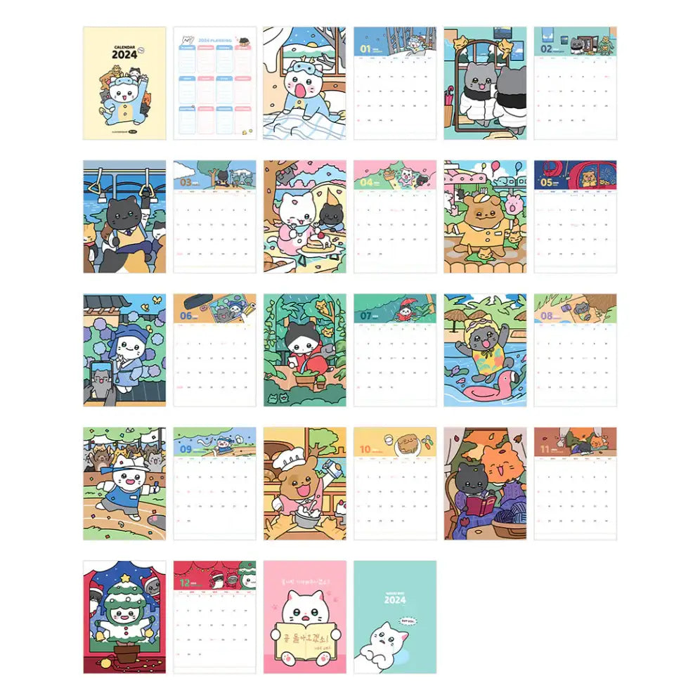 Meow Man - 2024 Calendar - Webtoon Friends - Calendar - Harumio