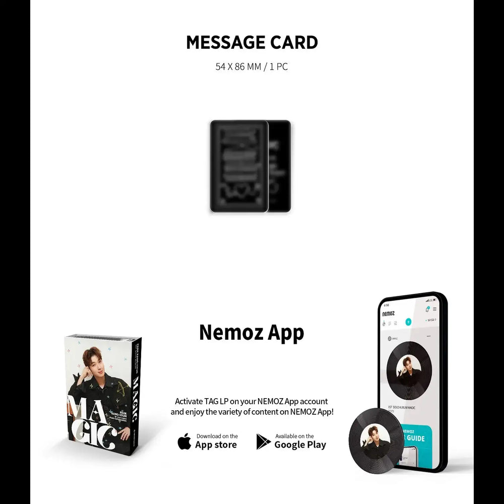 Park Kang hyun - Magic : 1st Solo Album (Black & White Ver.) - Nemoz Lab / Ichilpalgu Sound - Album - Harumio