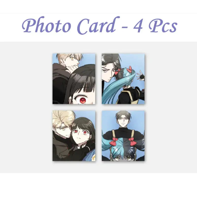 Pure Villain - 4 Web 4 Cut Photo Set - Webtoon Friends - Photos - Harumio