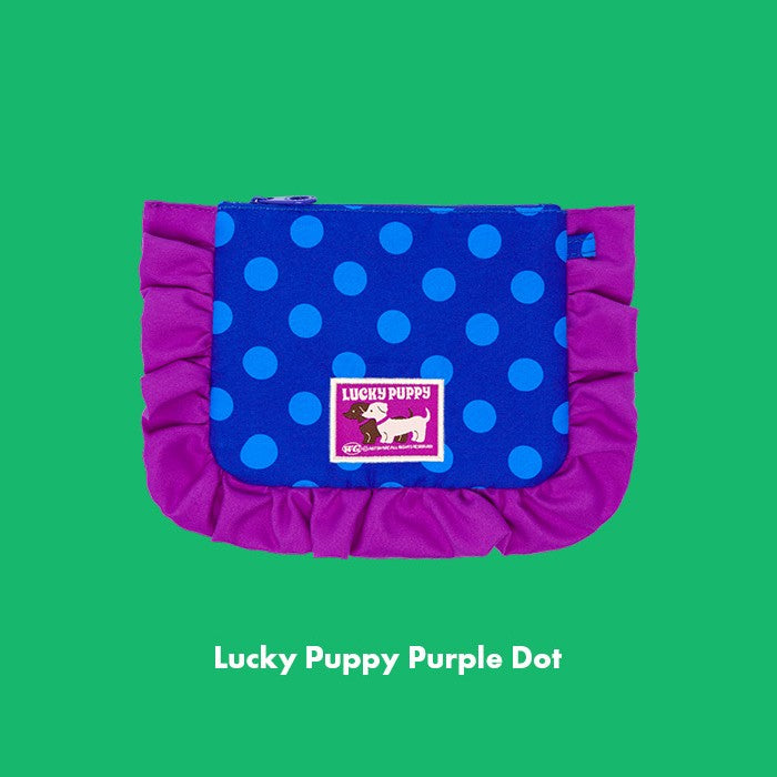 Wiggle Wiggle - Frilled Pouch (Lucky Puppy Purple Dot)