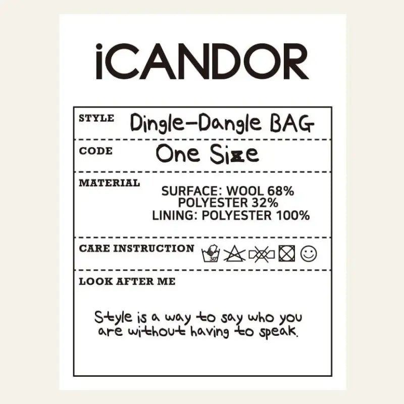 iCANDOR - F/W Edition - Dingle-Dangle Bag - iCANDOR - Pet supplies - Harumio