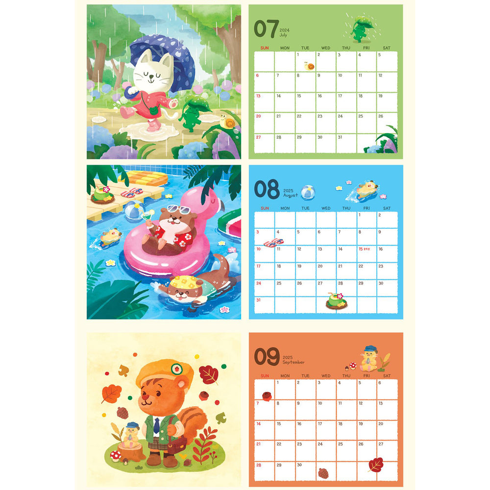Imming - 2025 Animal Friends Four Seasons Calendar (tumblbug) - Imming - Calendar - Harumio