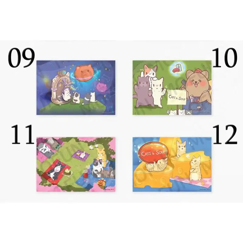 Cats & Soup - Illustration Postcard - MOFUN - Postcards - Harumio