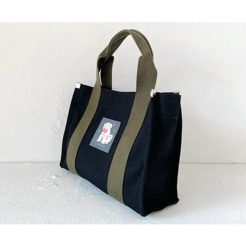 Merong Haechi - Webbing Cross Eco Bag (Black) - Soone Content - Eco Bags - Harumio