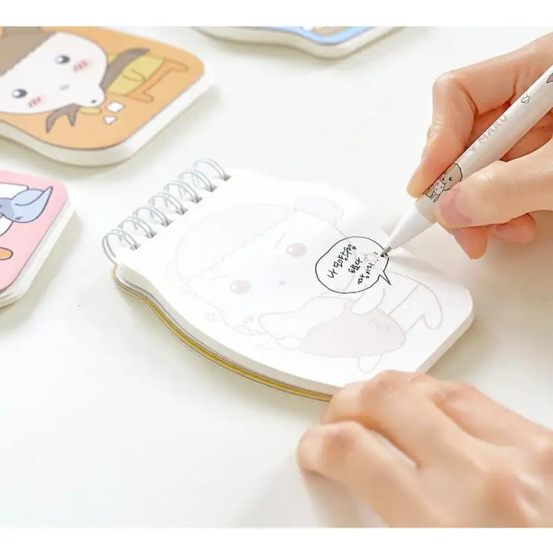 Maru Is a Puppy - Shape Notebook - Webtoon Friends - Notebooks - Harumio
