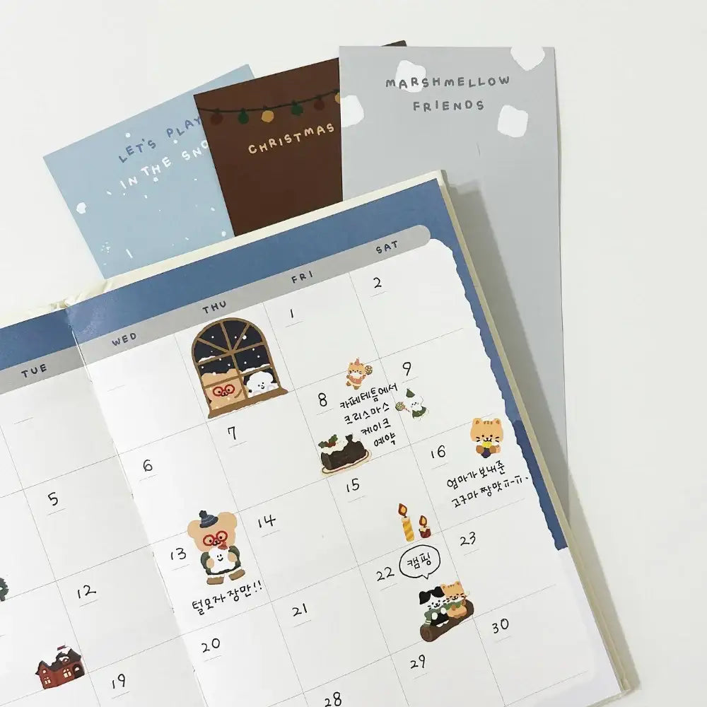 Teteum - Let's Play in the Snow Sticker - Teteum - Stationary - Harumio