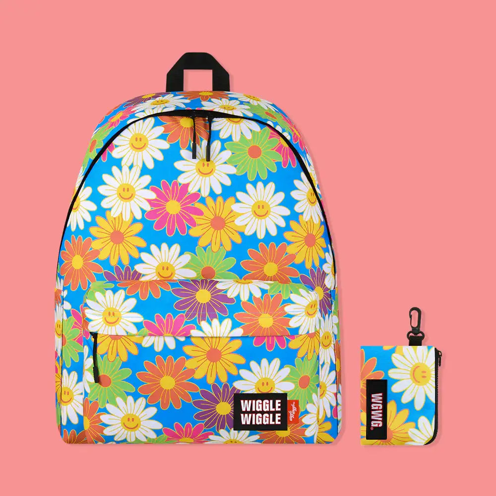 Wiggle Wiggle - Hawaiian Flower Pattern Backpack - Wiggle Wiggle - Backpack - Harumio