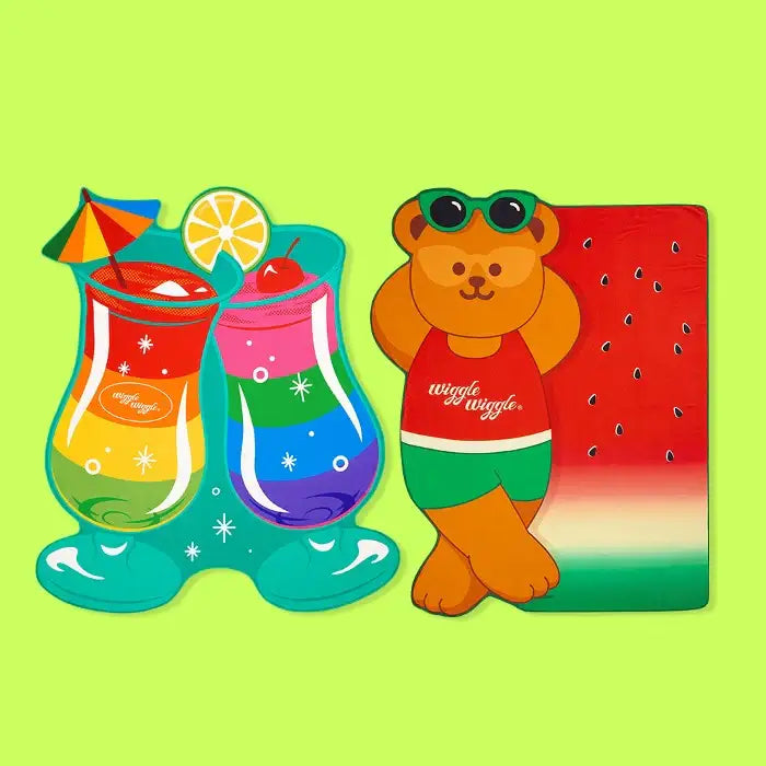 Wiggle Wiggle - Big Size Beach Towel - Wiggle Wiggle - Beach Towel - Harumio