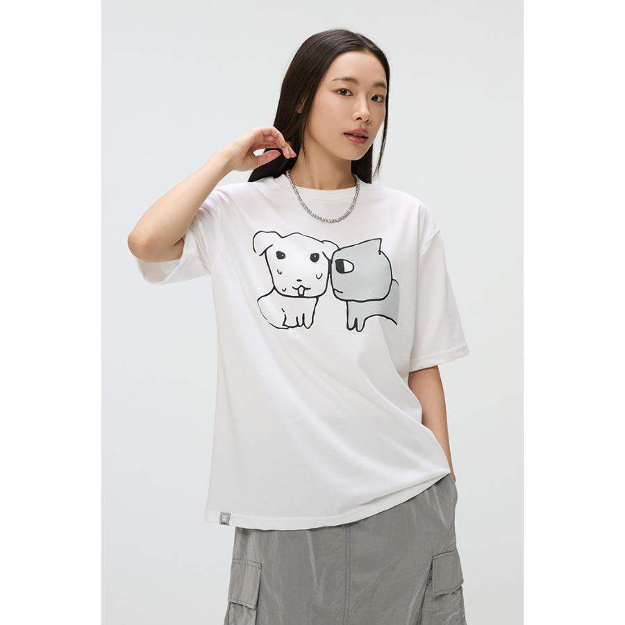 SPAO x Ganadi - Short Sleeve T-Shirt (Gray) - SPAO - T-Shirt - Harumio