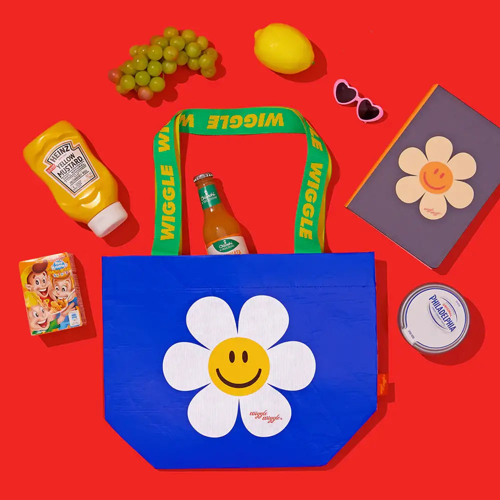 Wiggle Wiggle - Smile We Love Blue Reusable Shopper Bag - Wiggle Wiggle - Shopper Bag - Harumio