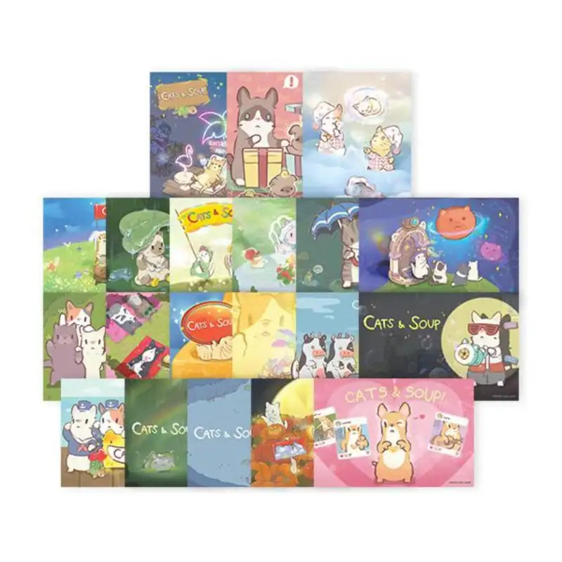 Cats & Soup - Illustration Postcard - MOFUN - Postcards - Harumio