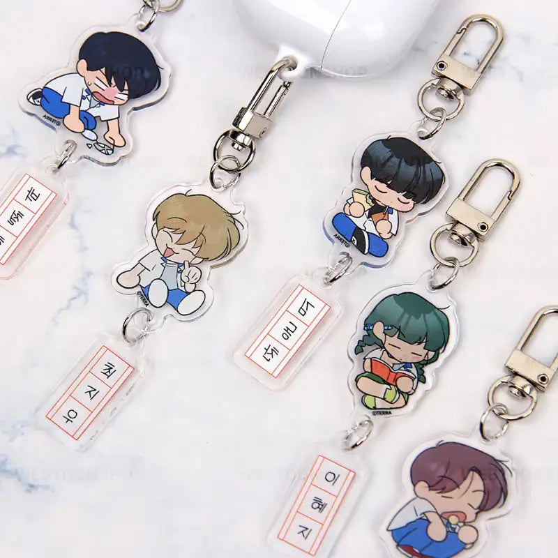 Spinach Bouquet - Summer 2-tier Acrylic Keyring - Webtoon Shop - Acrylic Keyring - Harumio