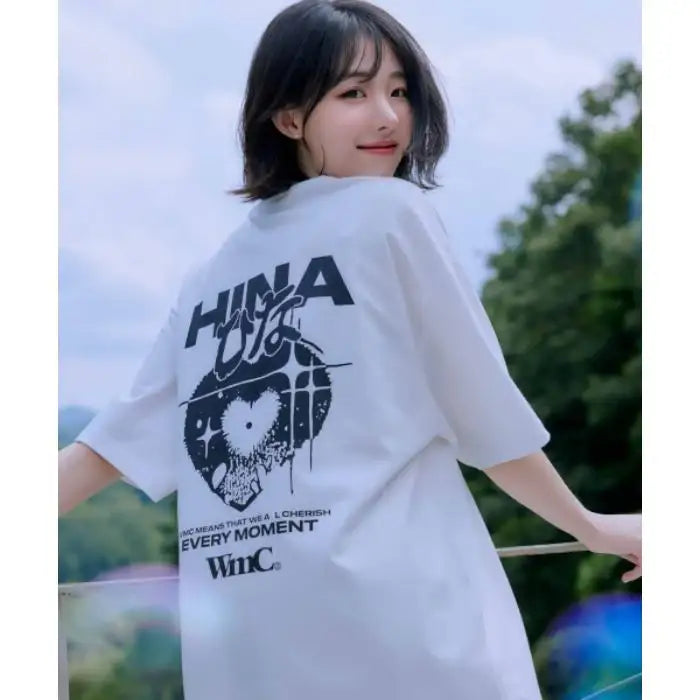 WMC x QWER Hina - Heart Eyes Short Sleeve T-Shirt - WMC x QWER Hina - T-Shirt - Harumio