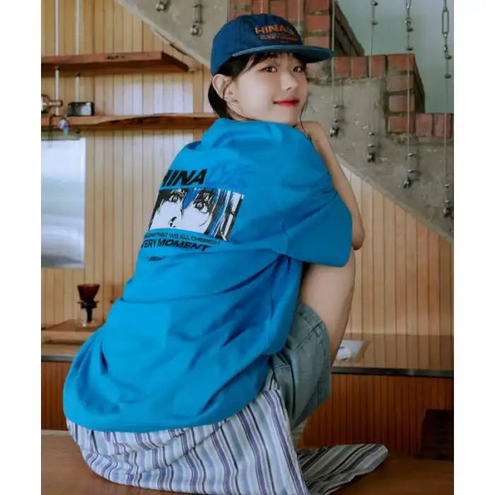 WMC x QWER Hina - Hina Ani Short Sleeve T-Shirt - WMC x QWER Hina - T-Shirt - Harumio