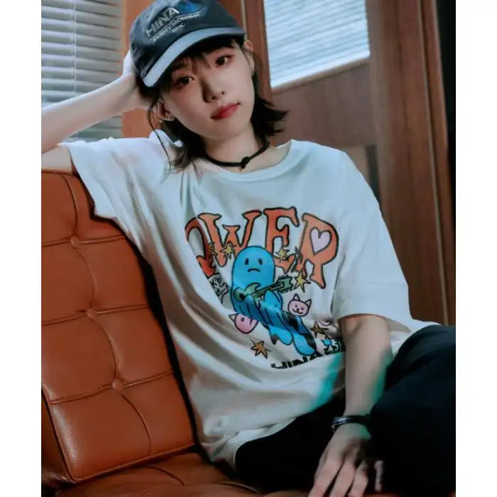 WMC x QWER Hina - Ghost Short Sleeve T-Shirt - WMC x QWER Hina - T-Shirt - Harumio