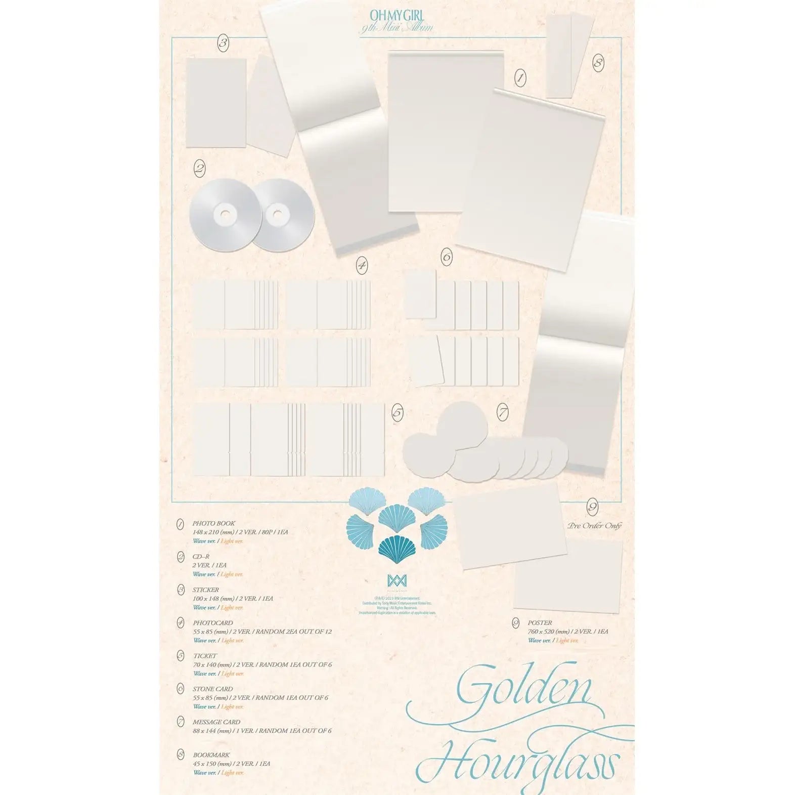 OH MY GIRL - Golden Hourglass : 9th Mini Album (Standard Version) - OH MY GIRL - Album - Harumio
