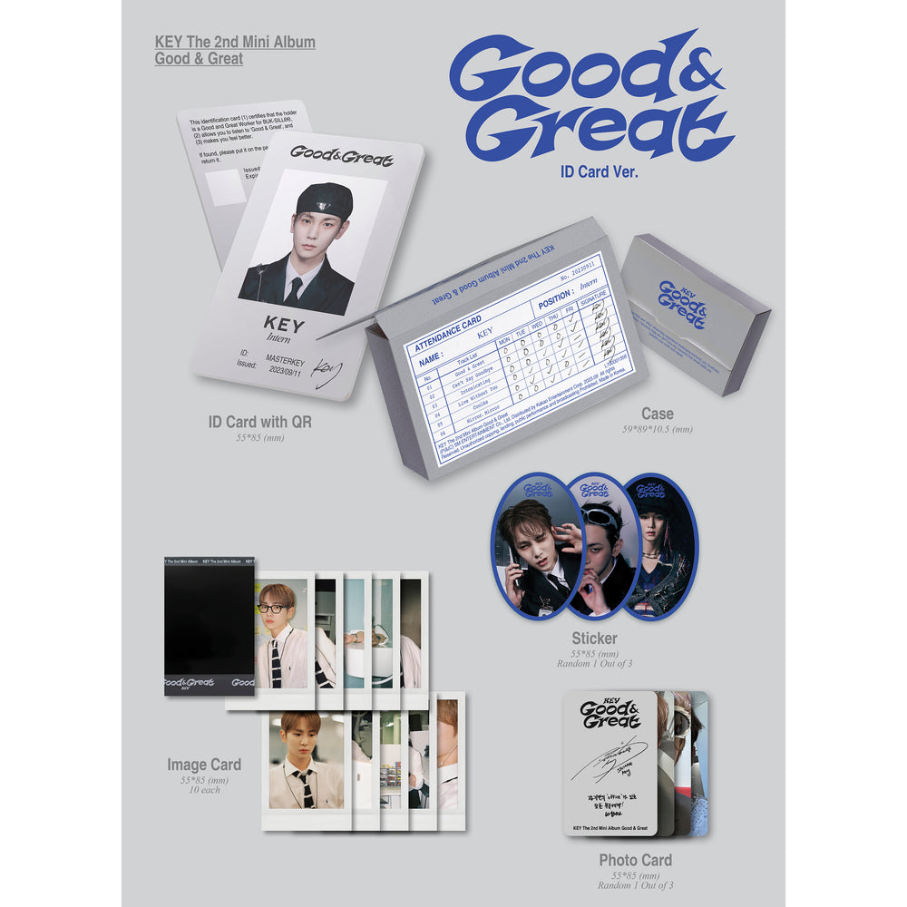 SHINEE Key - Good & Great : 2nd Mini Album (ID Card Version - Smart Album)