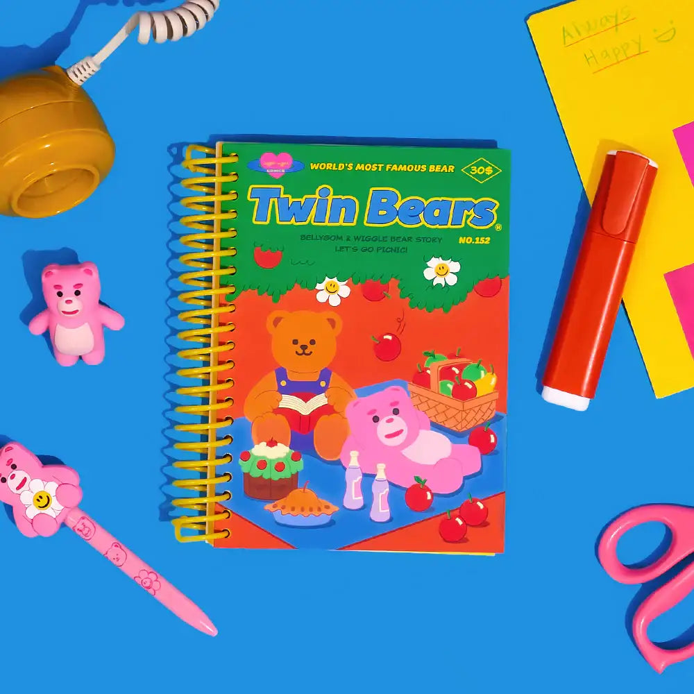 Wiggle Wiggle x Bellygom - Spring Note & Pen Set - Wiggle Wiggle - Home & Living, Accessories - Harumio