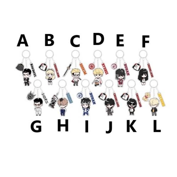 2025 WORLD WEBTOON FESTIVAL X LOOKISM ARCADE POP-UP - SD Acrylic Charm Keyring - Lookism - Acrylic Keyring - Harumio