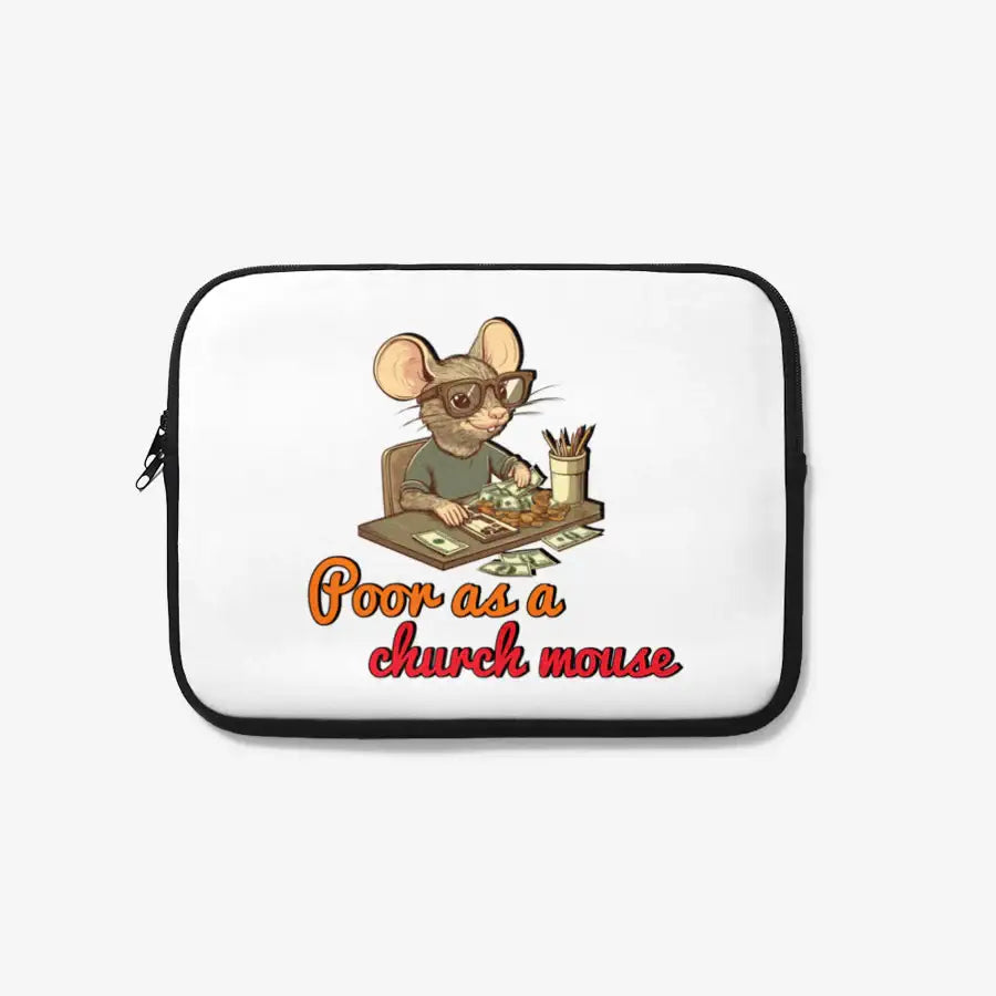 Woori Doori - Rat with Flowers Laptop Pouch - Marpple Shop - laptop case - Harumio