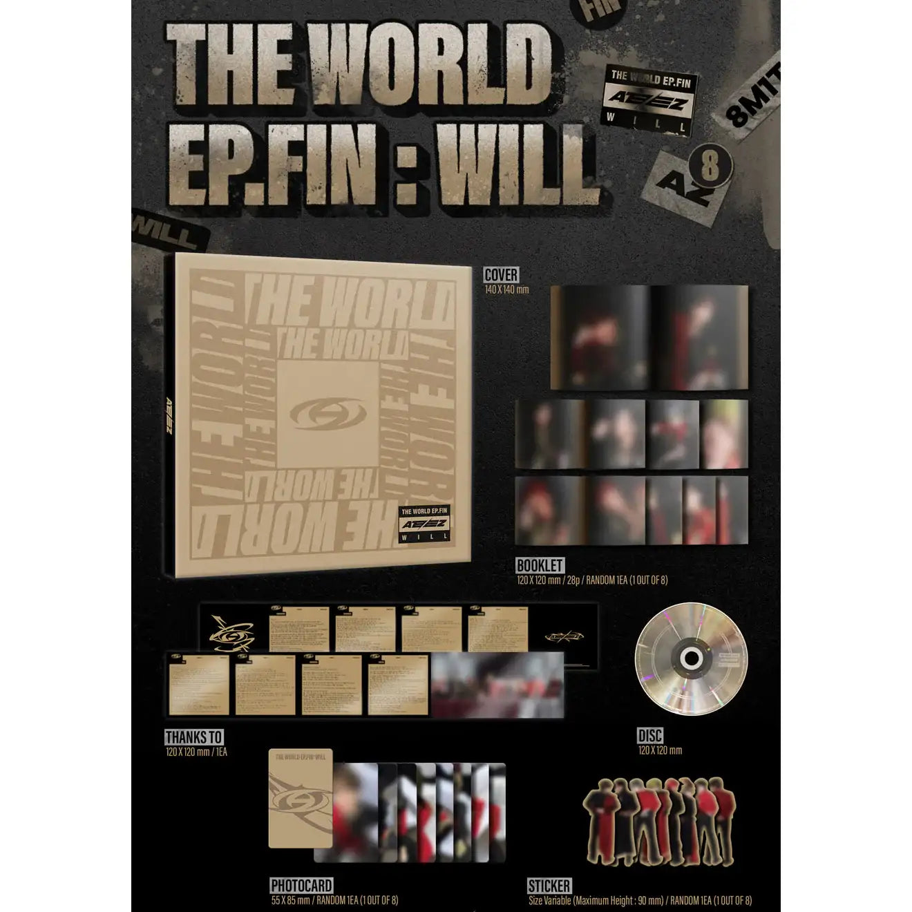 ATEEZ - THE WORLD EP.FIN : WILL (Digipack Version) - KQ Entertainment - Album - Harumio