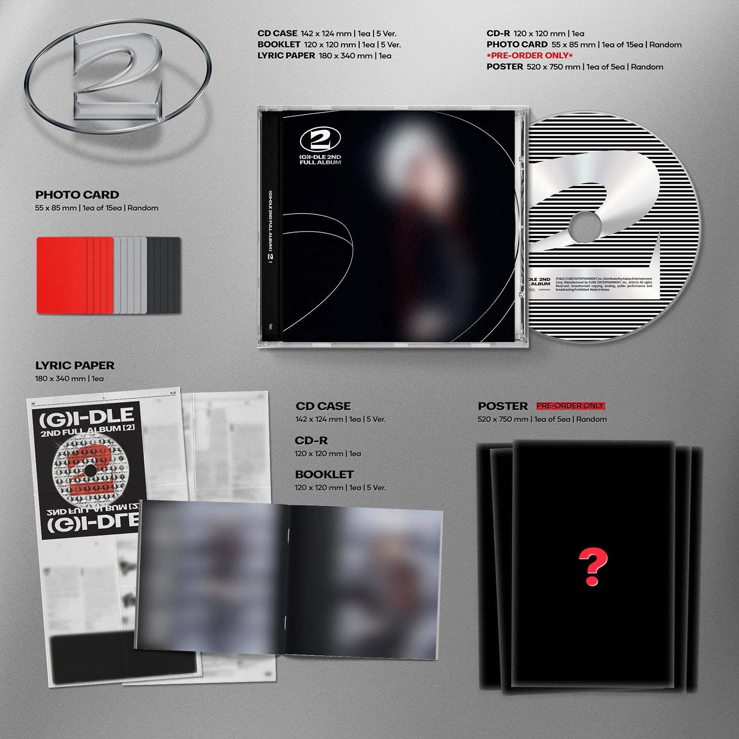 (G)I-DLE - 2 : 2nd Full Album (Jewel Version) - Cube Entertainment - Album - Harumio