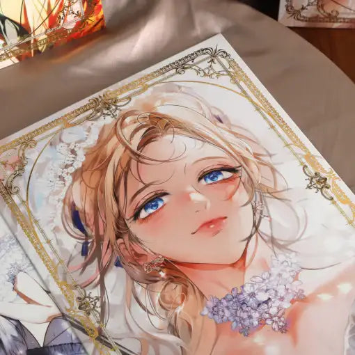Secret Lady - Gold Leaf Illustration Card Set - KWSTORE - Illustration Card - Harumio