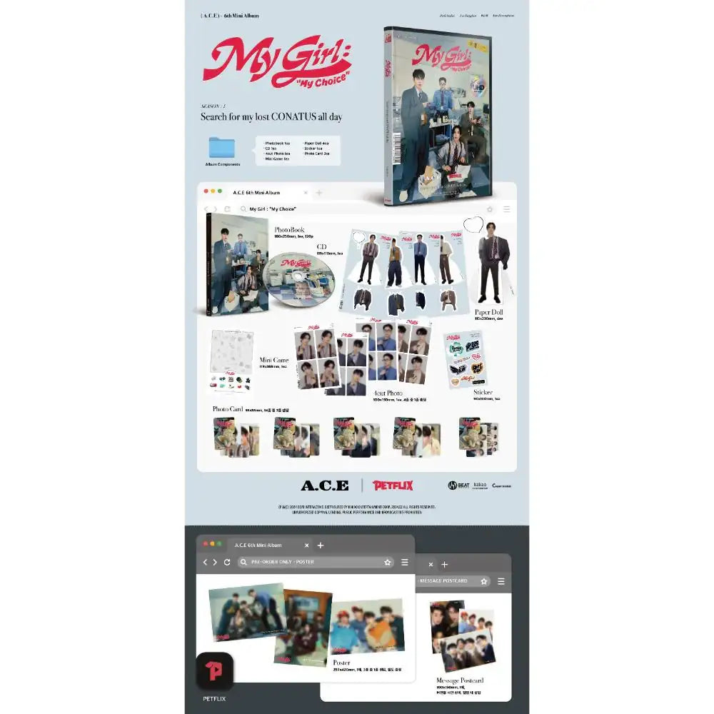 A.C.E - My Girl : “My Choice” : 6th Mini Album (Set) - Beat Entertainment - Album - Harumio