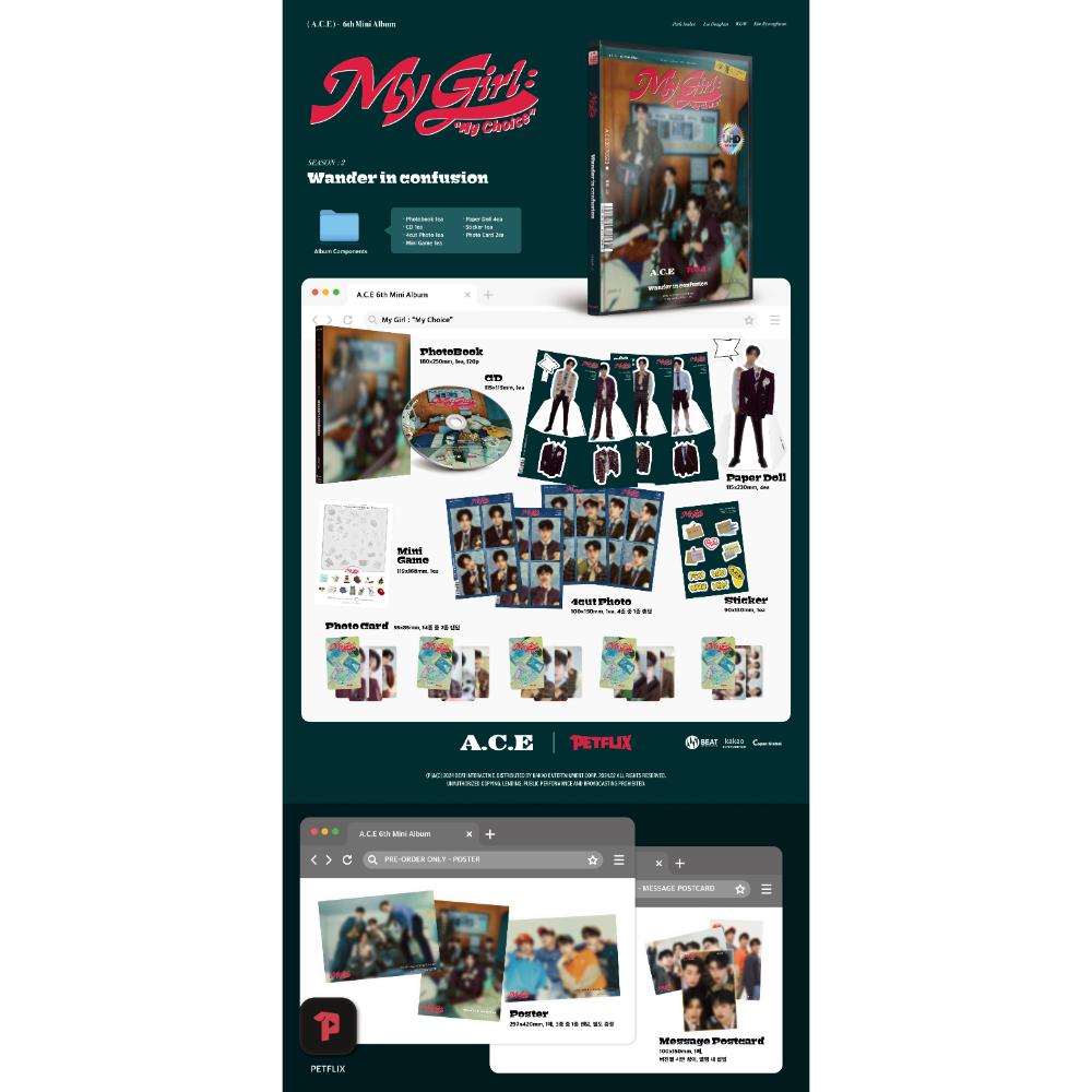 A.C.E - My Girl : “My Choice” : 6th Mini Album (Set)