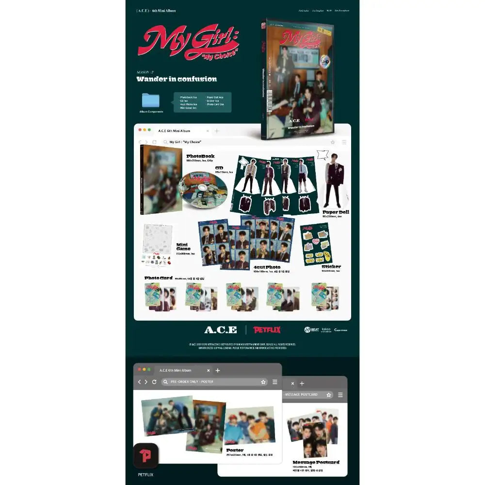 A.C.E - My Girl : “My Choice” : 6th Mini Album (Set) - Beat Entertainment - Album - Harumio