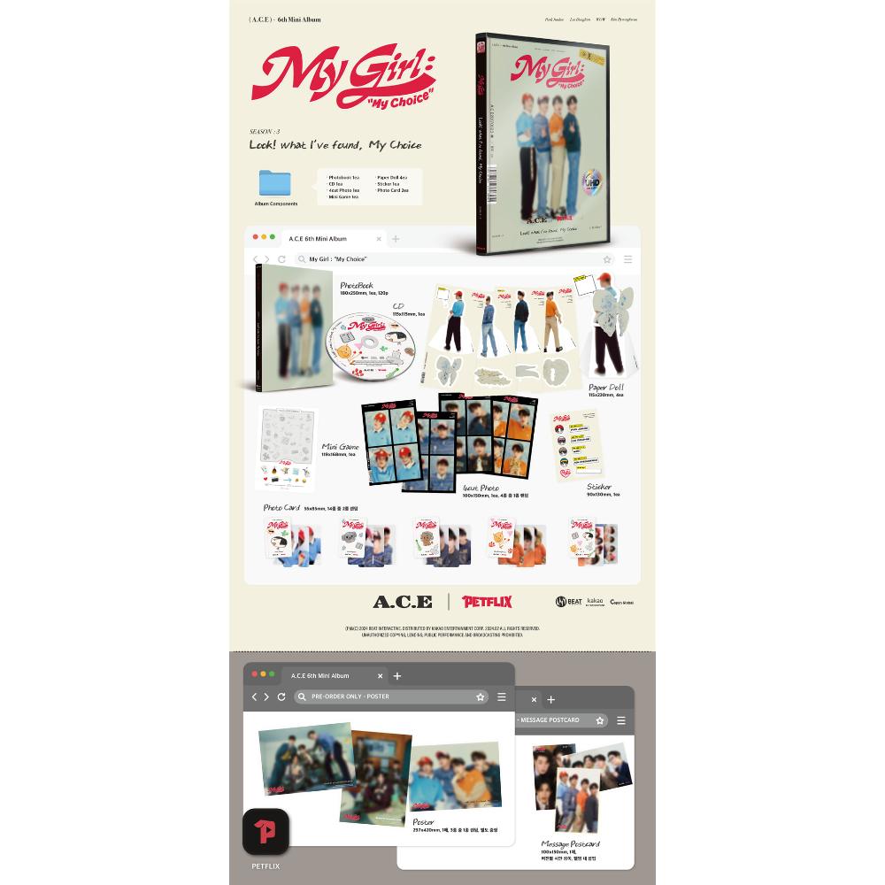 A.C.E - My Girl : “My Choice” : 6th Mini Album (Set)
