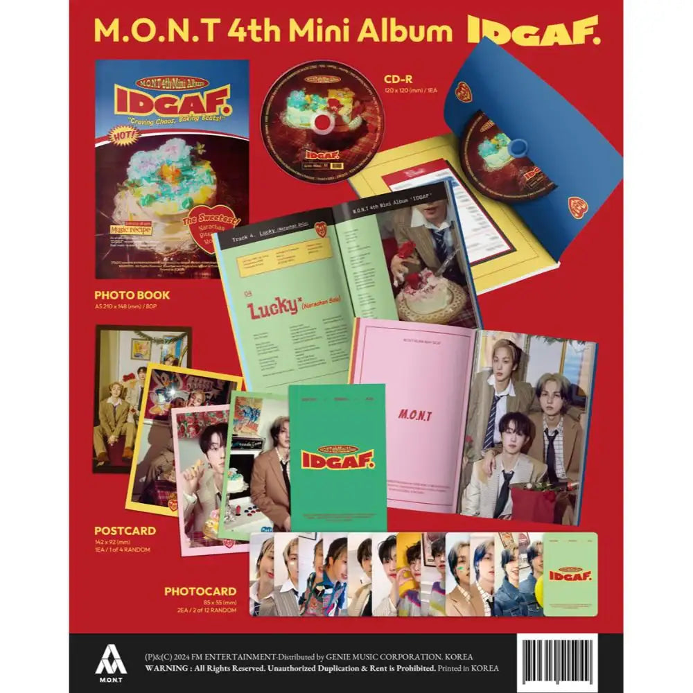 MONT - IDGAF : 4th Mini Album - MONT - Album - Harumio