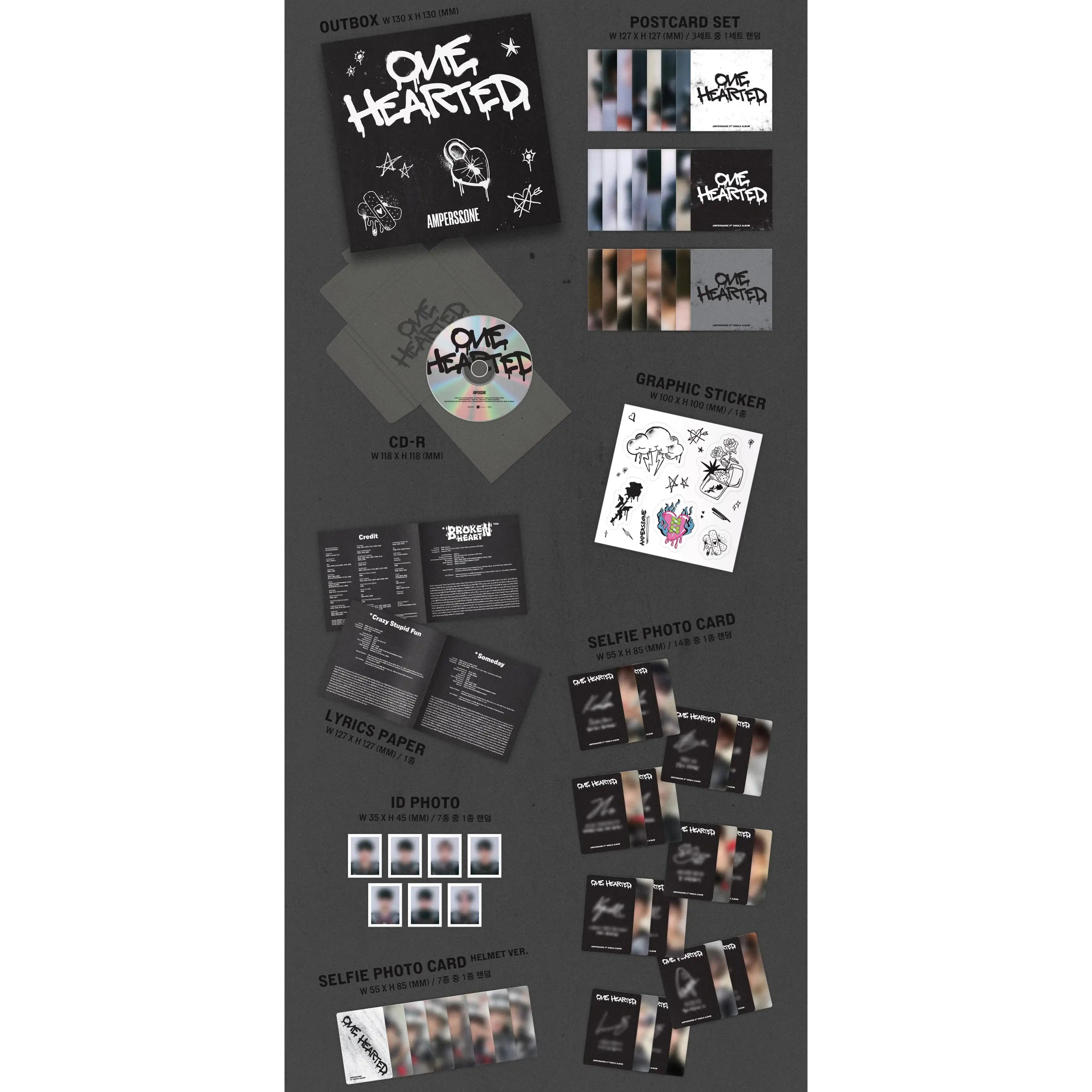 AMPERS&ONE - One Hearted : 2nd Single Album (Postcard Version) - FnC Entertainment - Album - Harumio