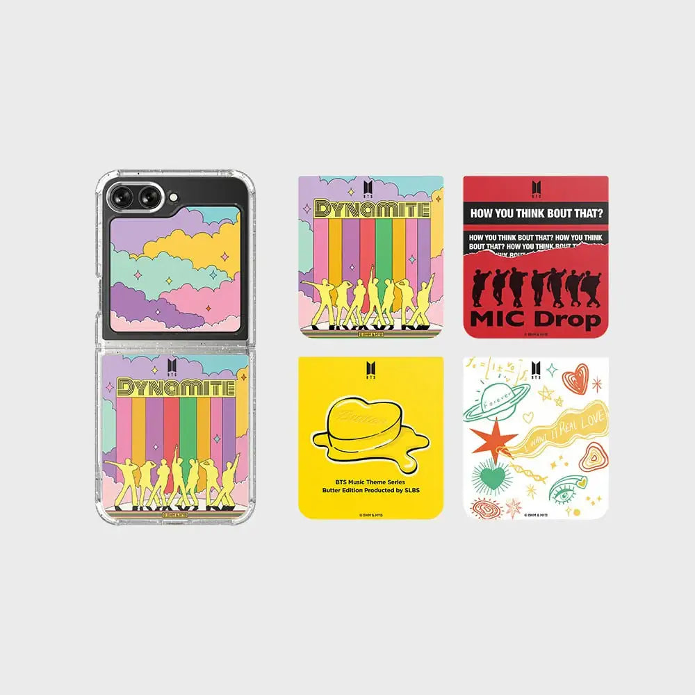 Samsung x BTS Music Theme Edition for Galaxy Z Flip5 Flipsuit Case & 4 Cards - SLBS - Home & Living, Accessories - Harumio