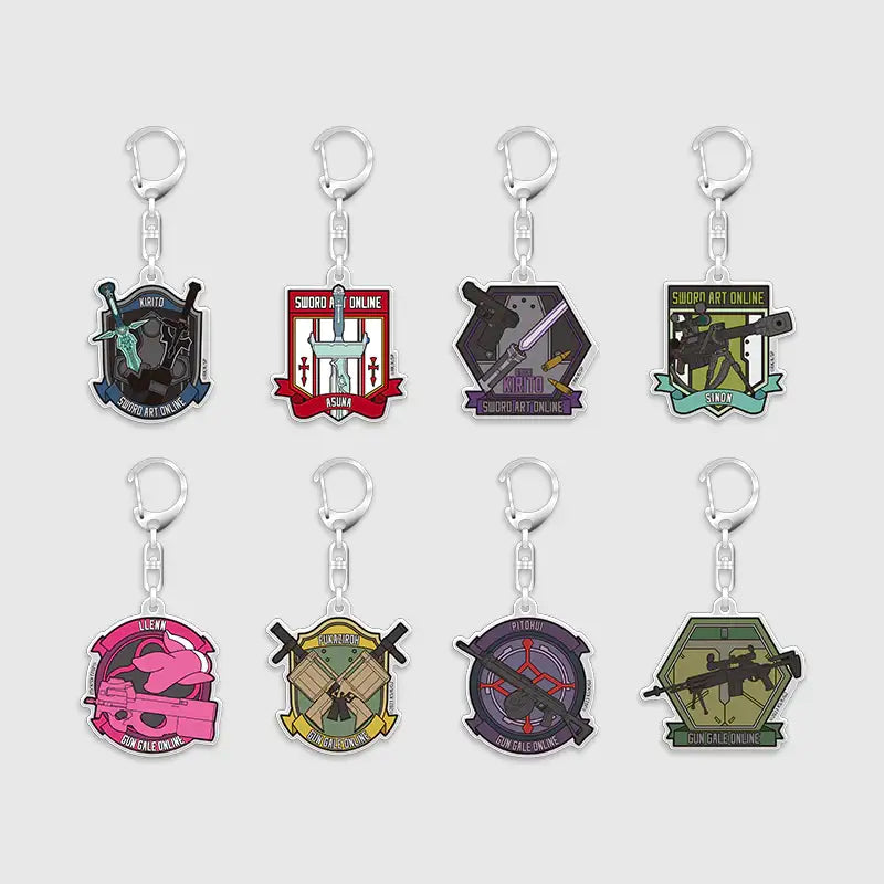 Sword Art Online X Gun Gale Online x ANIPLUS - Acrylic Charm 8-Type Box - ANIPLUS - Acrylic Keyring - Harumio