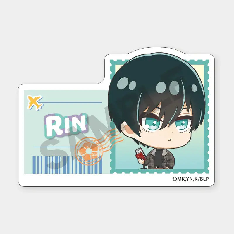 Blue Lock x ANIPLUS - Mini-Chara Travel Acrylic Name Badge - ANIPLUS - Acrylic Badge - Harumio