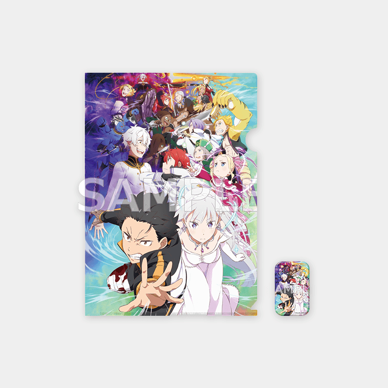 Re:Zero - Starting Life in Another World x ANIPLUS - 3rd Season Can Badge & Clear File Set (Counterattack ver.)