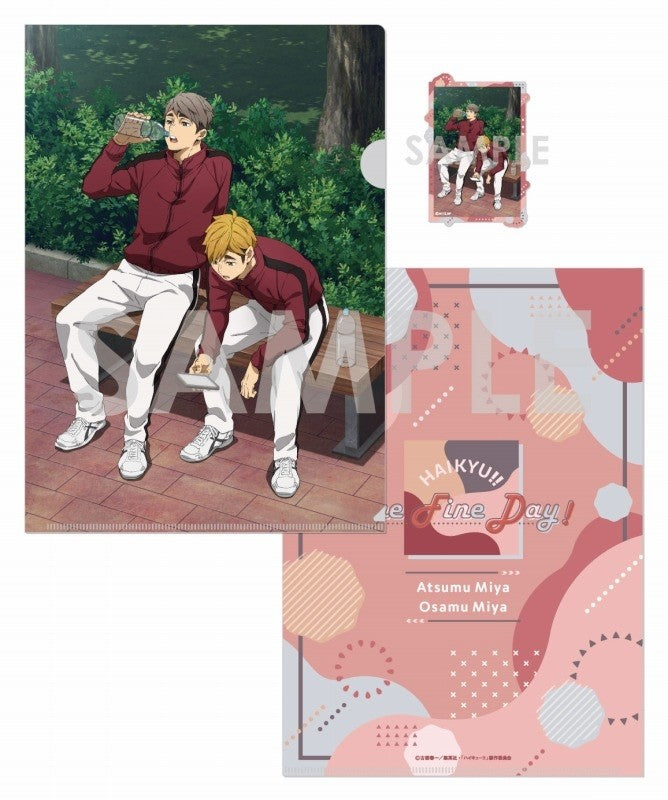 Haikyu!! - Clear File & Die-Cut Sticker Set (One Fine Day 8 Miya Atsumu & Miya Osamu) - Animate Online - Clear File - Harumio